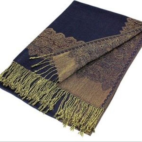 New Reversible Pashmina Wrap Scarf Stole Scarf - Picture 4 of 5